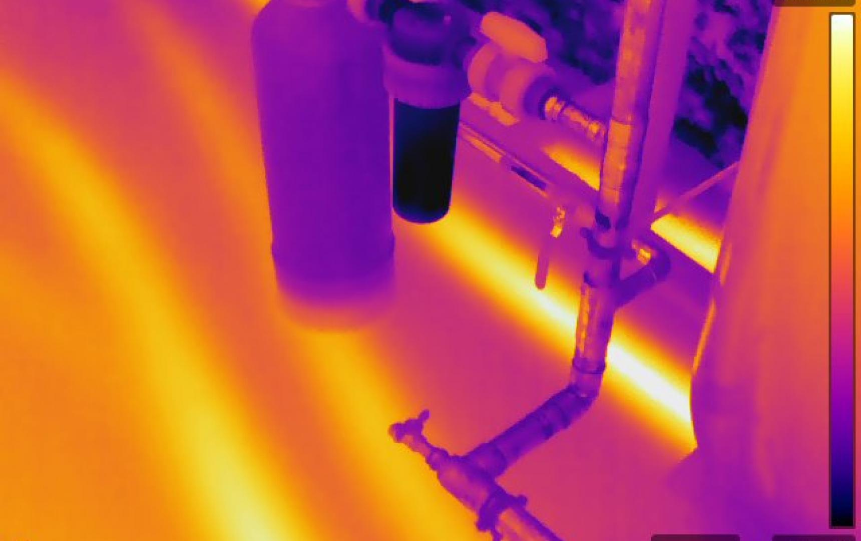 Infrared Diagnostics, infrared scan of radiant floor heat, MA