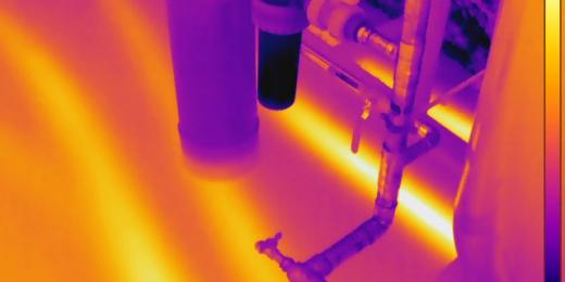 Infrared Diagnostics, infrared scan of radiant floor heat, MA